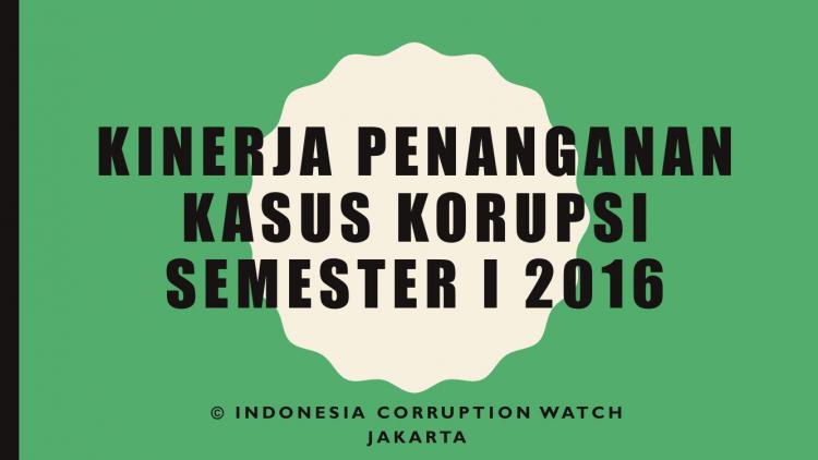 Tren Korupsi S1 2016 Tren Korupsi S1 2016